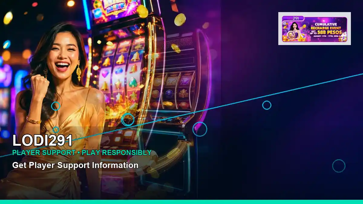 LODI291 mobile casino first deposit rewards featuring an adult Filipina casino host with a left close-up composition